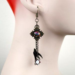 Free Bird Lady Bird Rocker Dangle Earrings